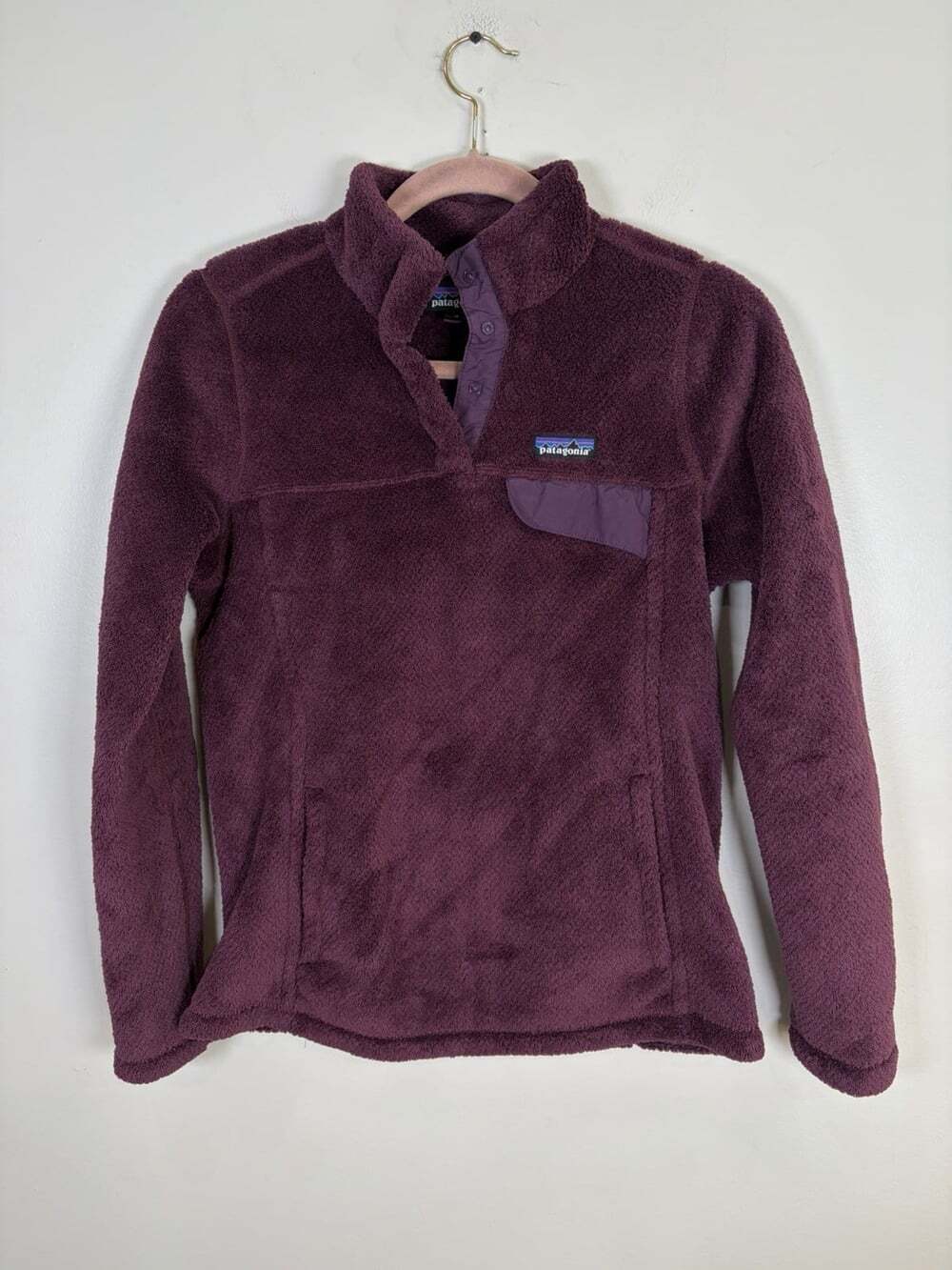 Patagonia Re-Tool T-Snap Fleece Pullover Jacket Womens Size Medium Purple